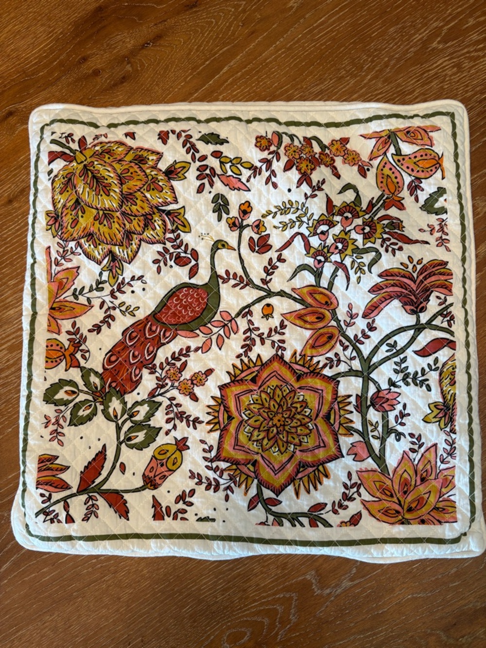 Vera Bradley Quilted Square Accent Pillow Cover